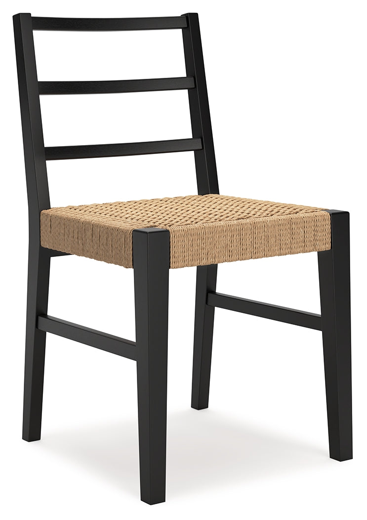 Isanti Light Brown/Black Dining Chair