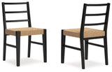 Isanti Light Brown/Black Dining Chair