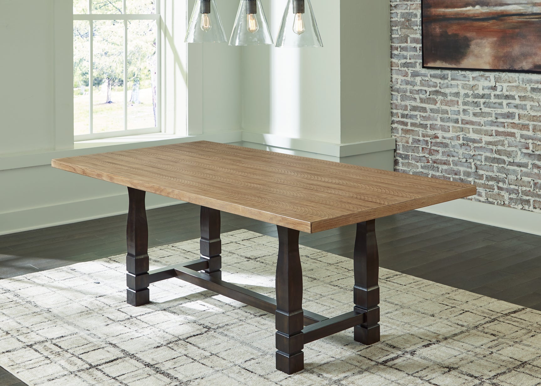 Charterton Two-Tone Brown Dining Table