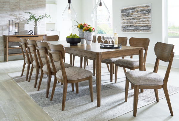 Roanhowe Brown Dining Table And 10 Chairs