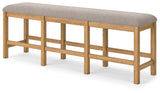 Havonplane Brown Counter Height Dining Table and 4 Barstools and Bench