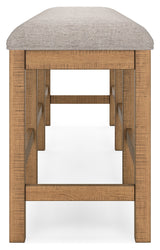 Havonplane Brown Counter Height Dining Table and 4 Barstools and Bench