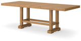 Havonplane Brown Counter Height Dining Table and 6 Barstools and Bench with Storage