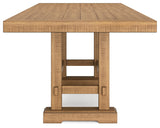 Havonplane Brown Counter Height Dining Table and 4 Barstools with Storage