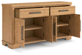 Havonplane Brown Counter Height Dining Table and 6 Barstools with Storage