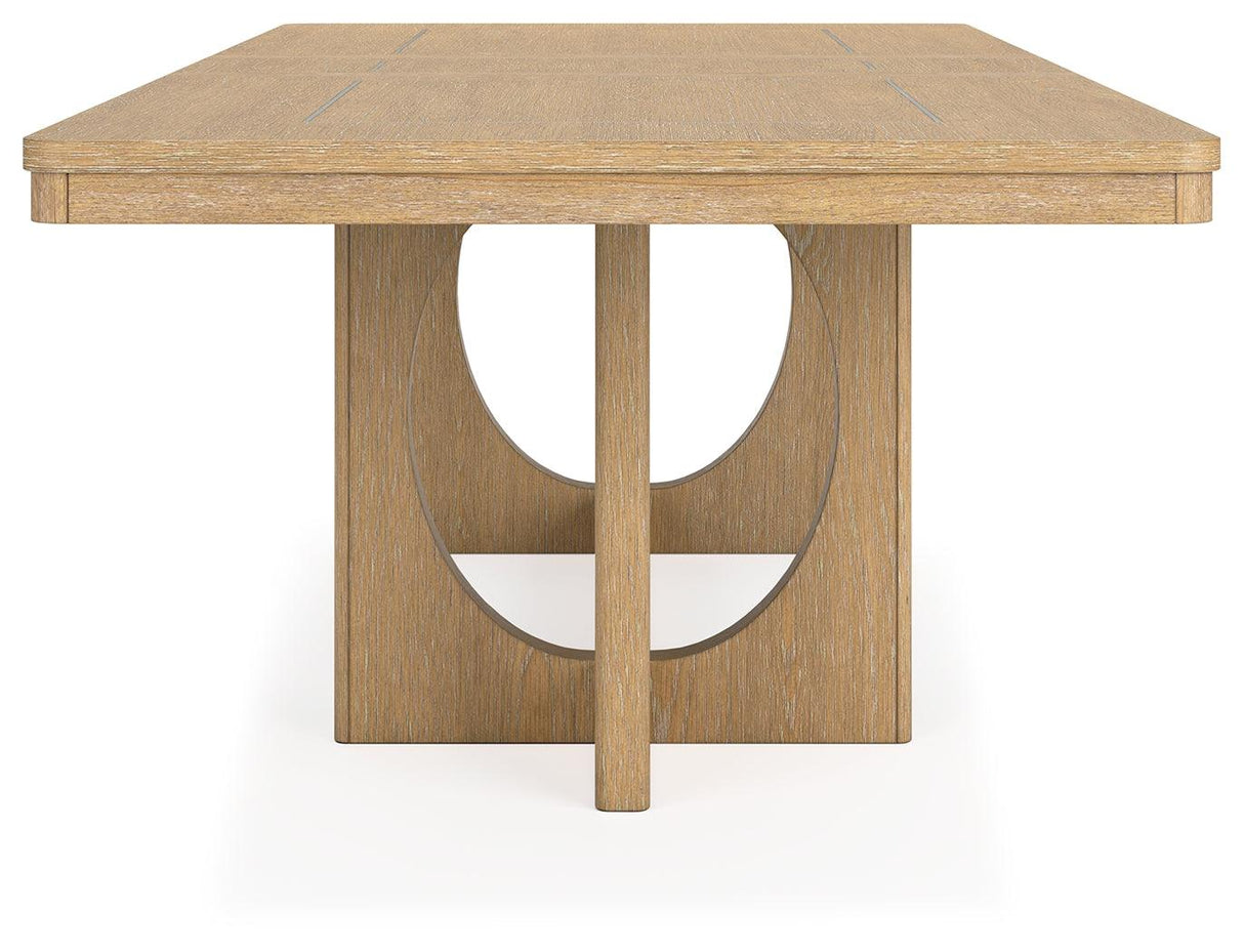 Rencott Light Brown Dining Extension Table - Ella Furniture
