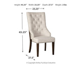 Hillcott Dark Brown/beige Dining Chair D798-02A - Ella Furniture