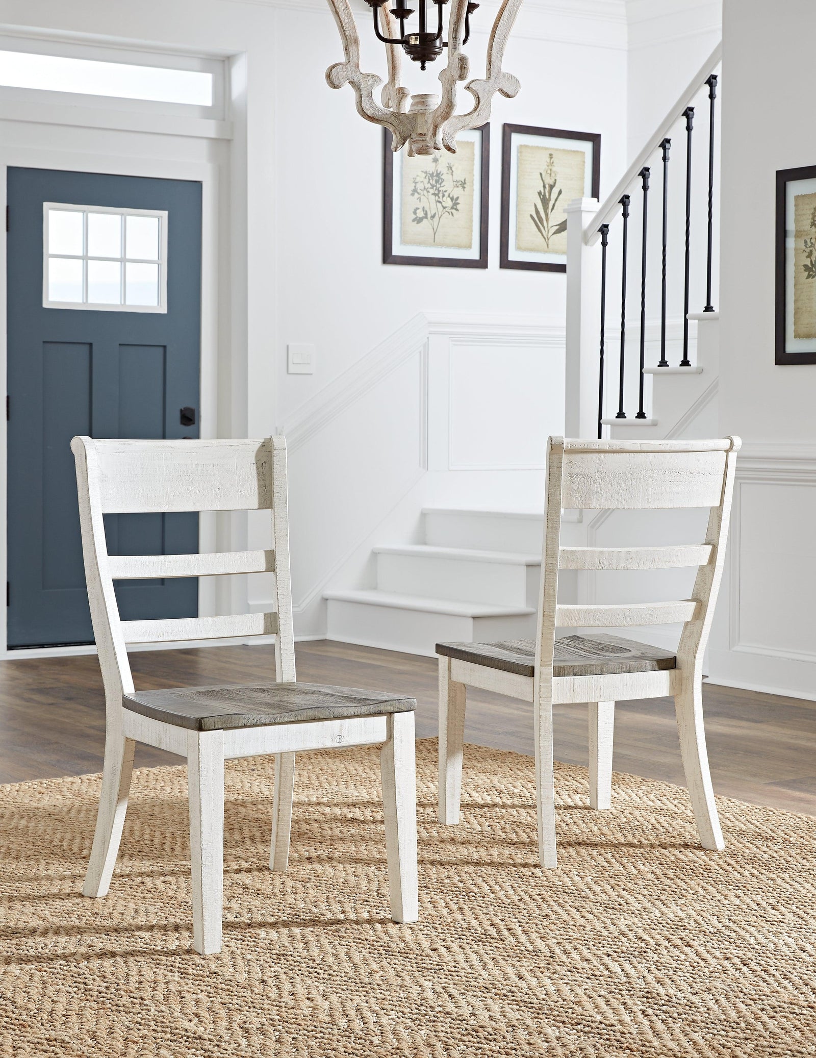Havalance Gray/white Dining Chair - Ella Furniture