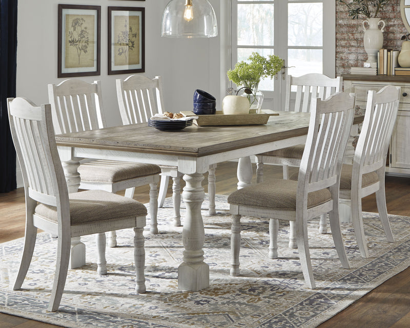 Havalance White/gray Rectangular Dining Room Set