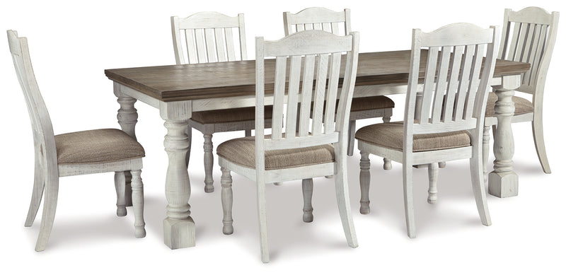 Havalance White/gray Rectangular Dining Room Set