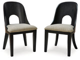 Rowanbeck Gray/black Dining Chair