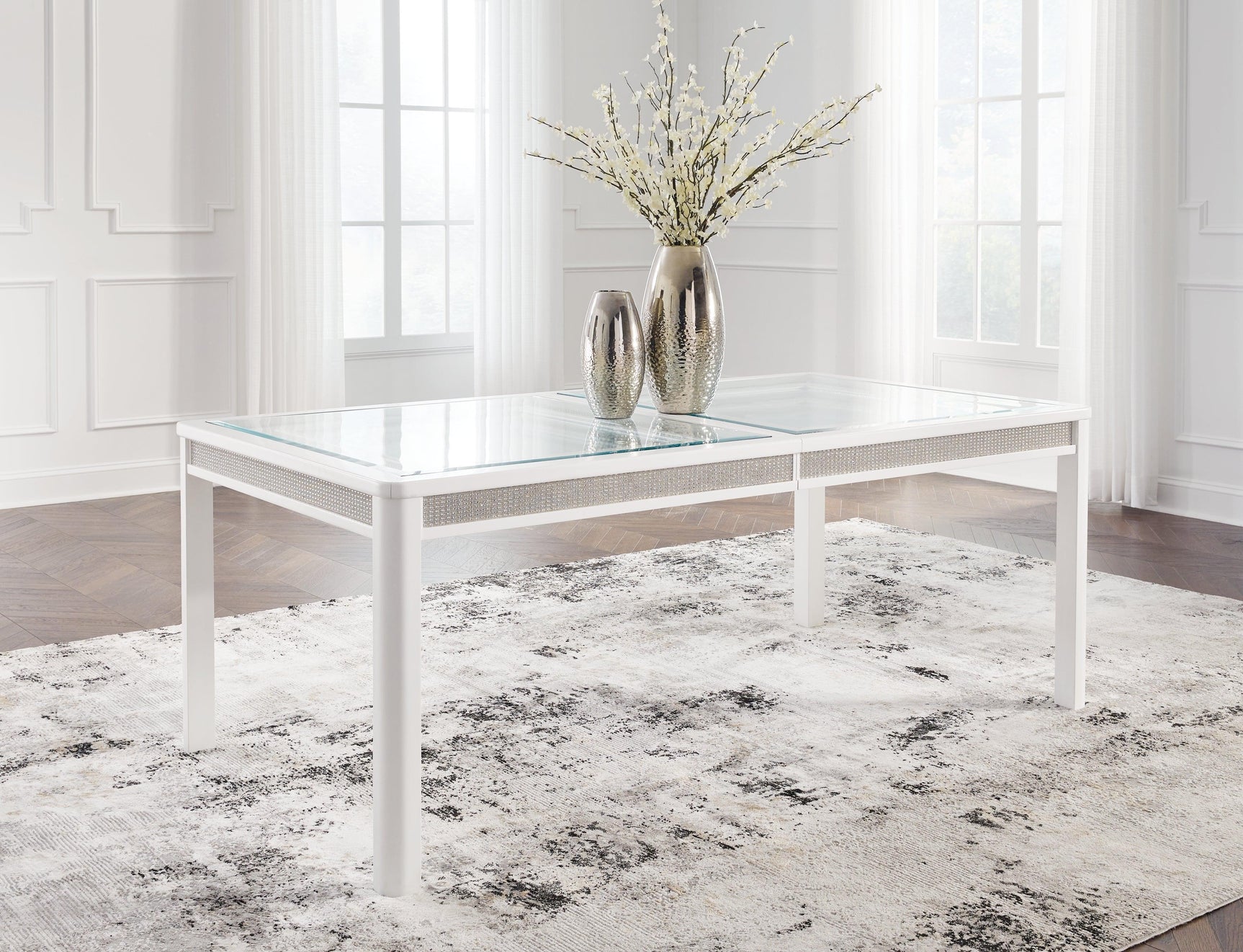 Chalanna White Dining Extension Table