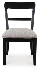 Greddinton Black Dining Chair view 3