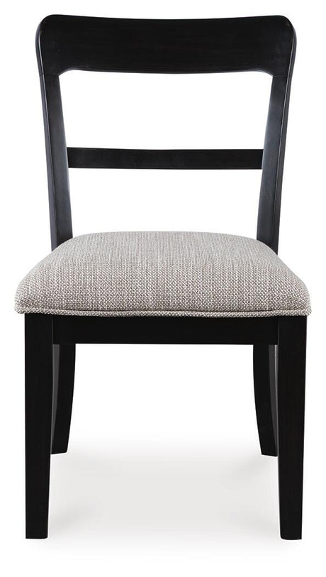 Greddinton Black Dining Chair view 3