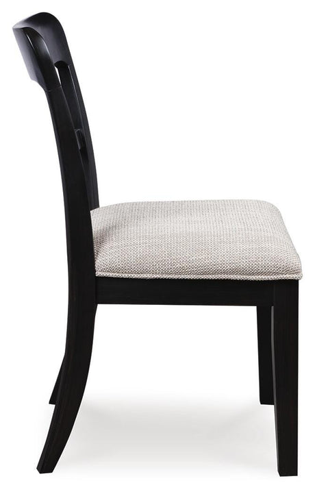 Greddinton Black Dining Chair view 4