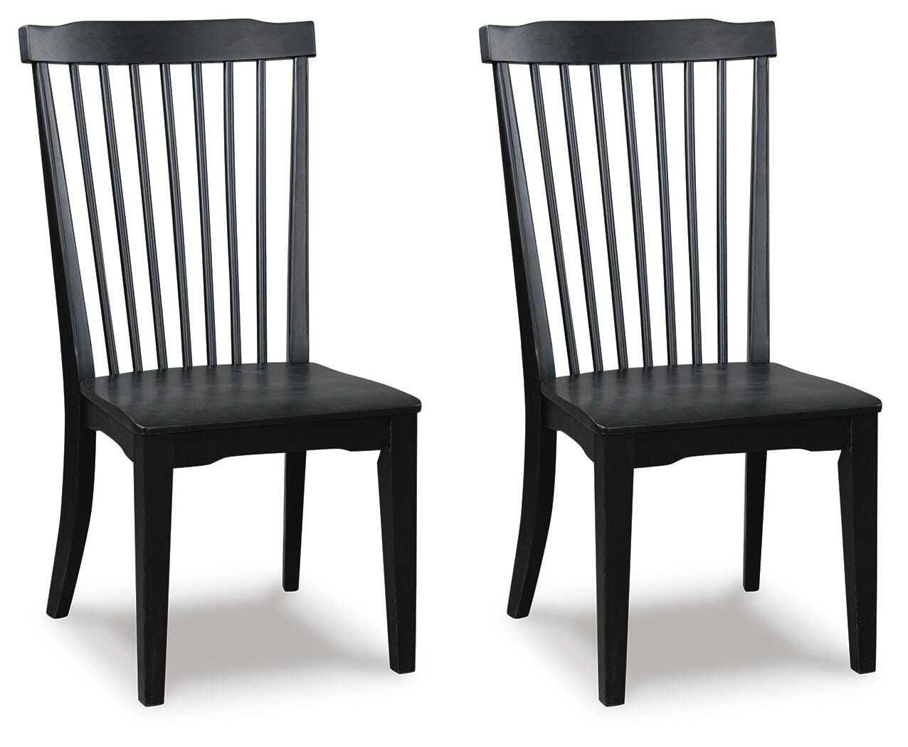 Greddinton Black Dining Chair angled view