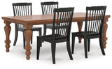 Greddinton Brown Dining Set view 3