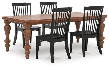 Greddinton Brown Dining Set view 3