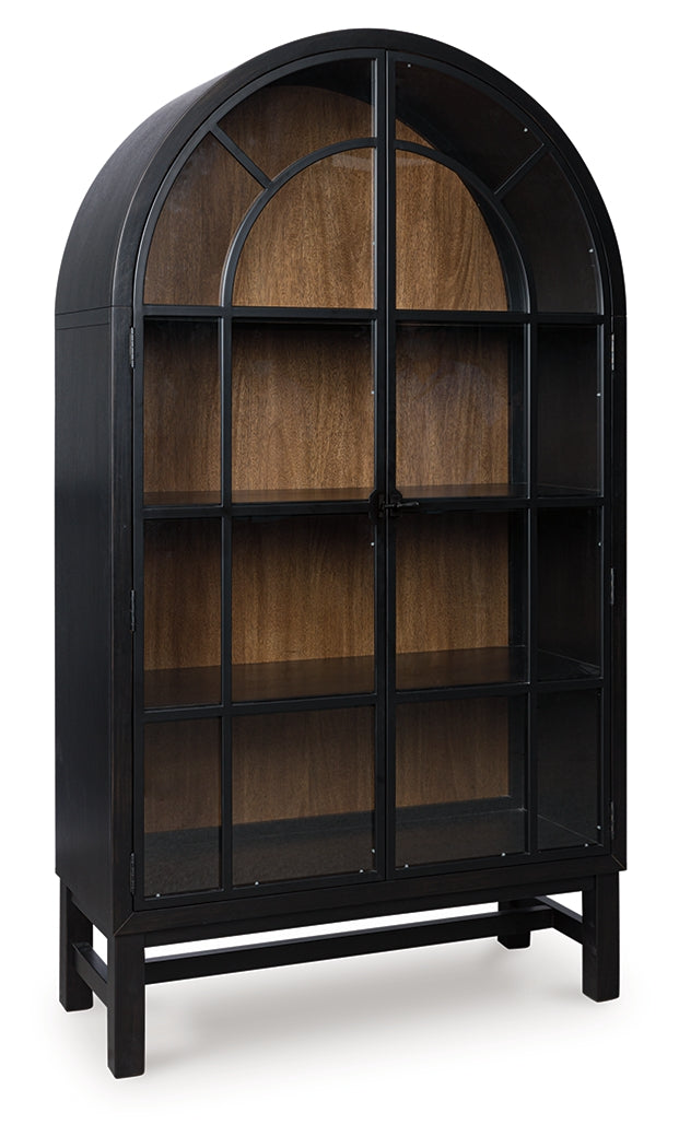 Greddinton Black/Brown Display Cabinet