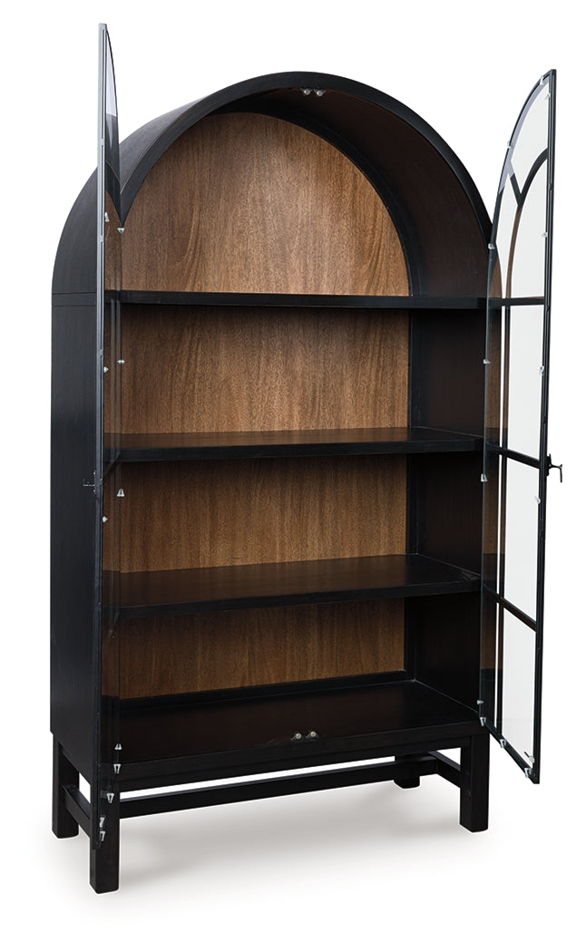 Greddinton Black/Brown Display Cabinet
