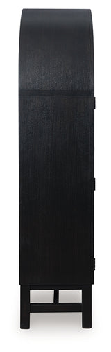 Greddinton Black/Brown Display Cabinet