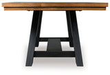 Greddinton Brown/Black Dining Extension Table