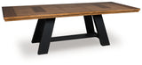 Greddinton Brown/Black Dining Extension Table
