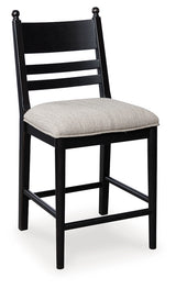 Greddinton Black Counter Height Barstool