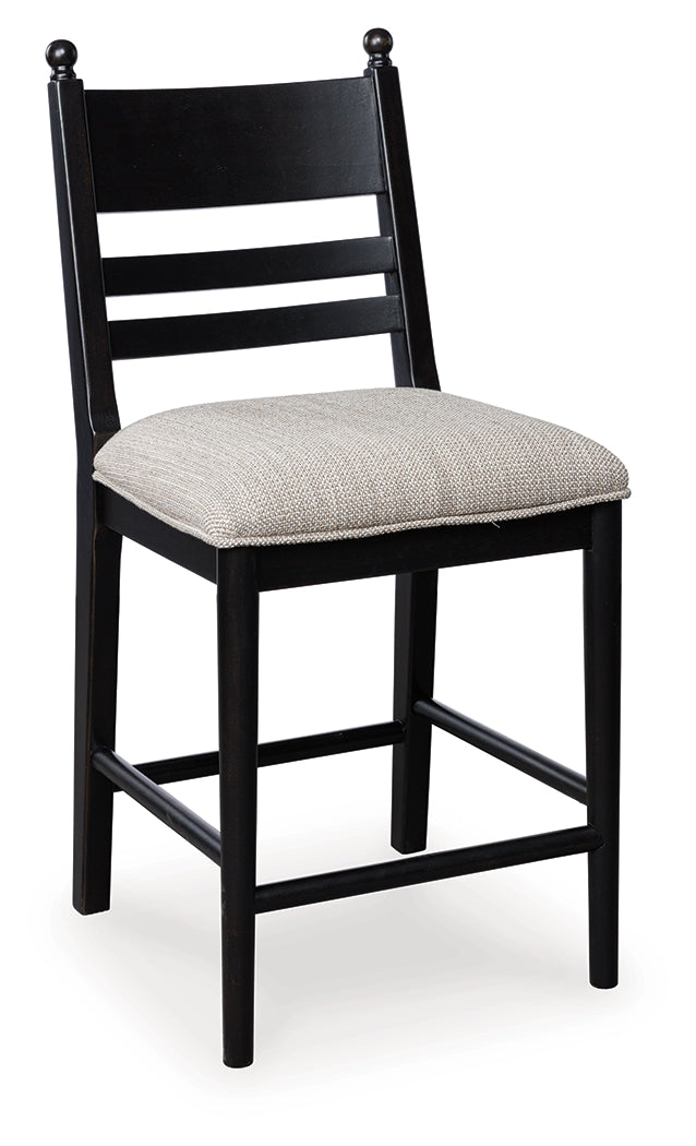 Greddinton Black Counter Height Barstool