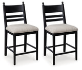 Greddinton Black Counter Height Barstool