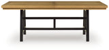 Galliden Black/Brown Dining Extension Table