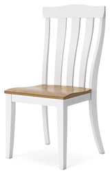 Ashbryn White Natural Dining Chair