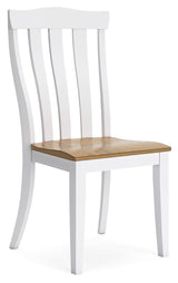 Ashbryn White Natural Dining Chair