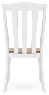 Ashbryn White Natural Dining Chair
