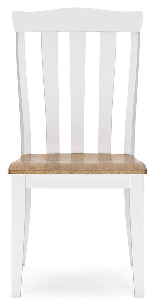 Ashbryn White Natural Dining Chair