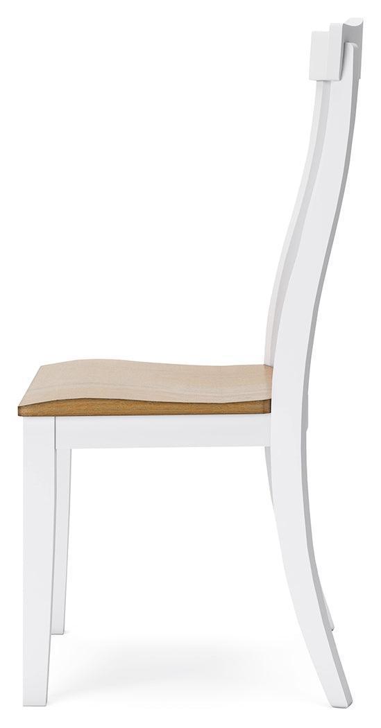 Ashbryn White Natural Dining Chair