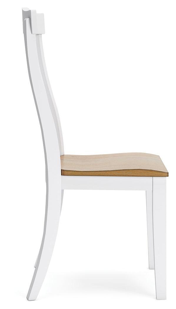 Ashbryn White Natural Dining Chair