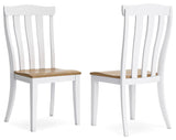Ashbryn White Natural Dining Chair