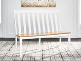 Ashbryn White Natural Dining Double Chair
