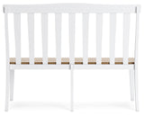 Ashbryn White Natural Dining Double Chair