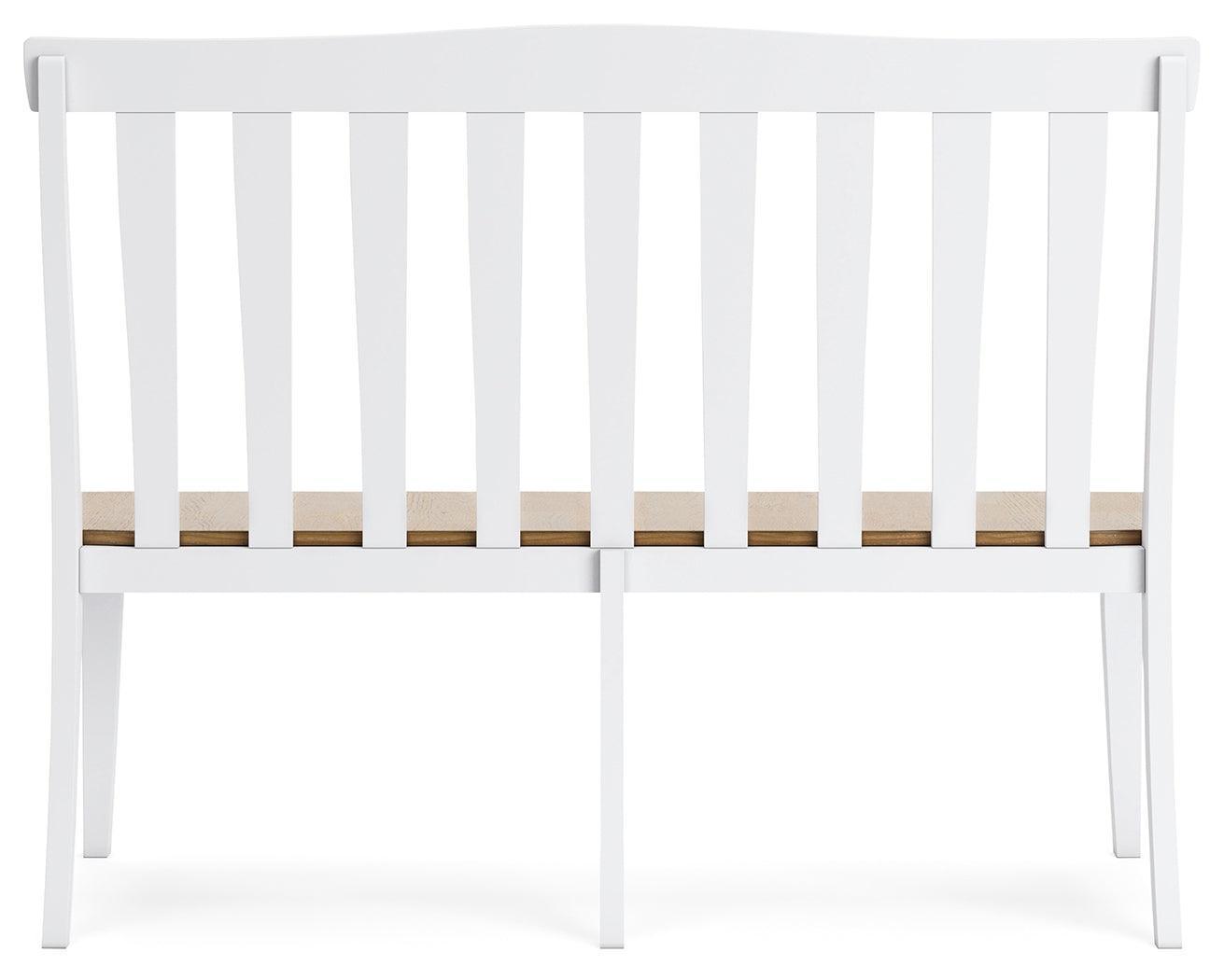 Ashbryn White Natural Dining Double Chair