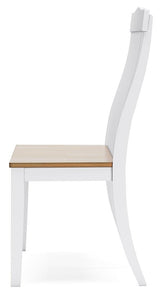 Ashbryn White Natural Dining Double Chair