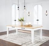 Ashbryn White Natural Dining Table