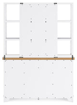 Ashbryn White Natural Dining Server And Hutch