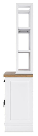 Ashbryn White Natural Dining Server And Hutch
