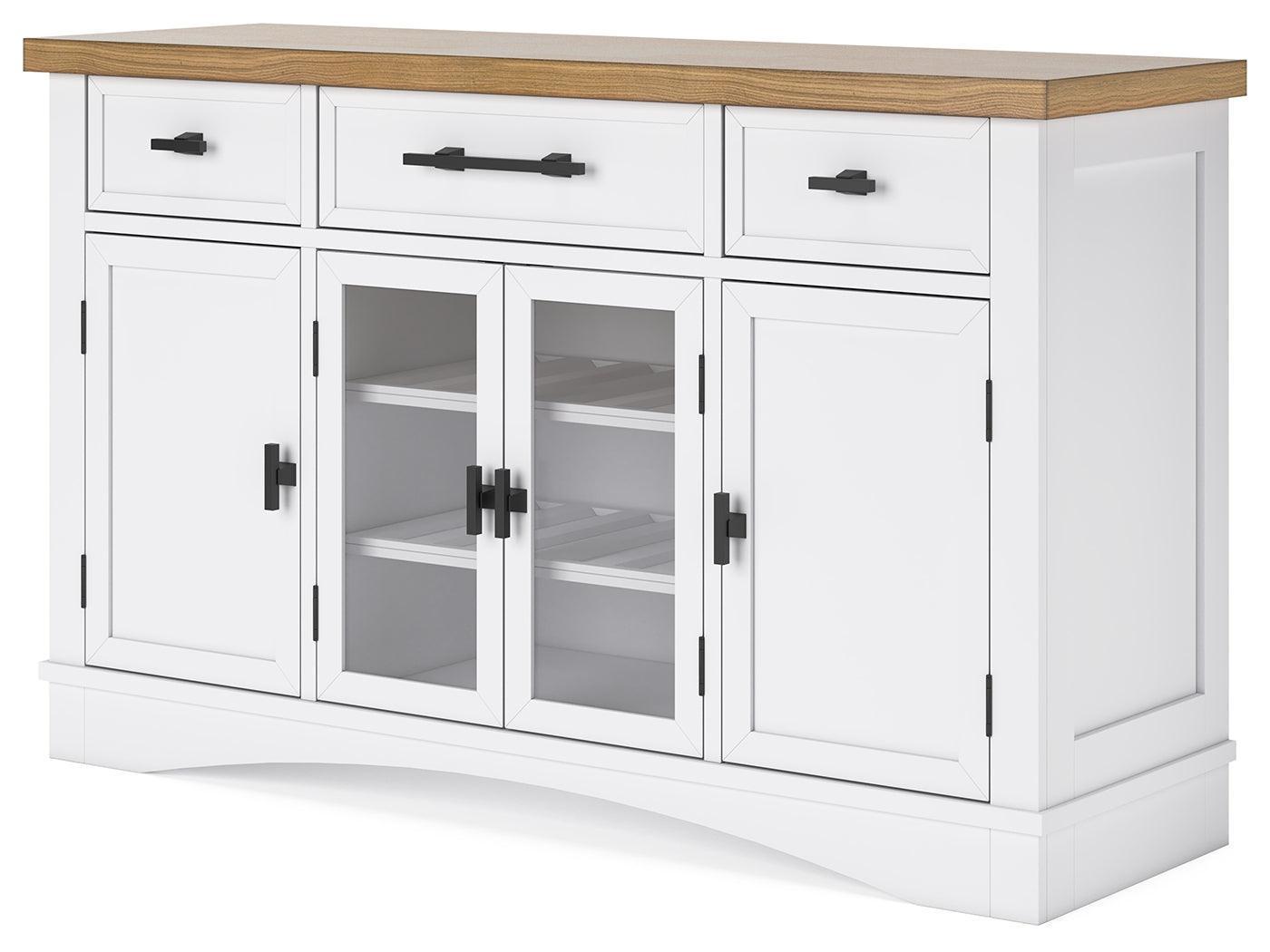 Ashbryn White Natural Dining Server