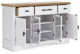 Ashbryn White Natural Dining Server