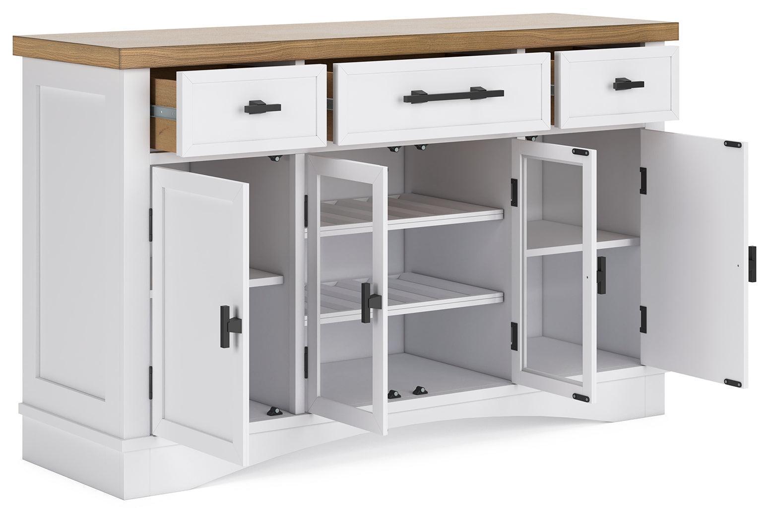 Ashbryn White Natural Dining Server