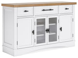 Ashbryn White Natural Dining Server