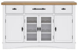 Ashbryn White Natural Dining Server